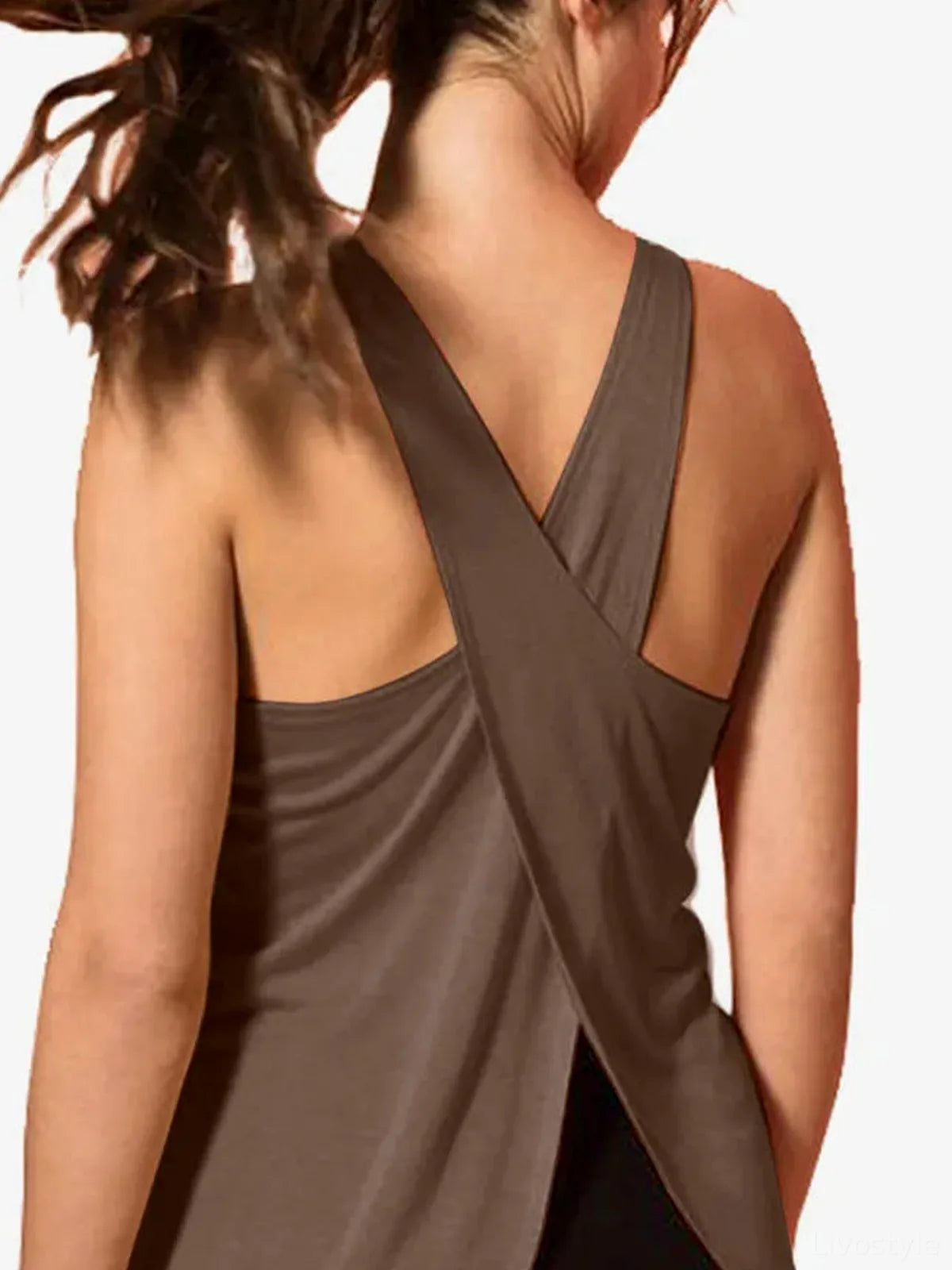 Women's Crisscross Scoop Neck Active Tank Top