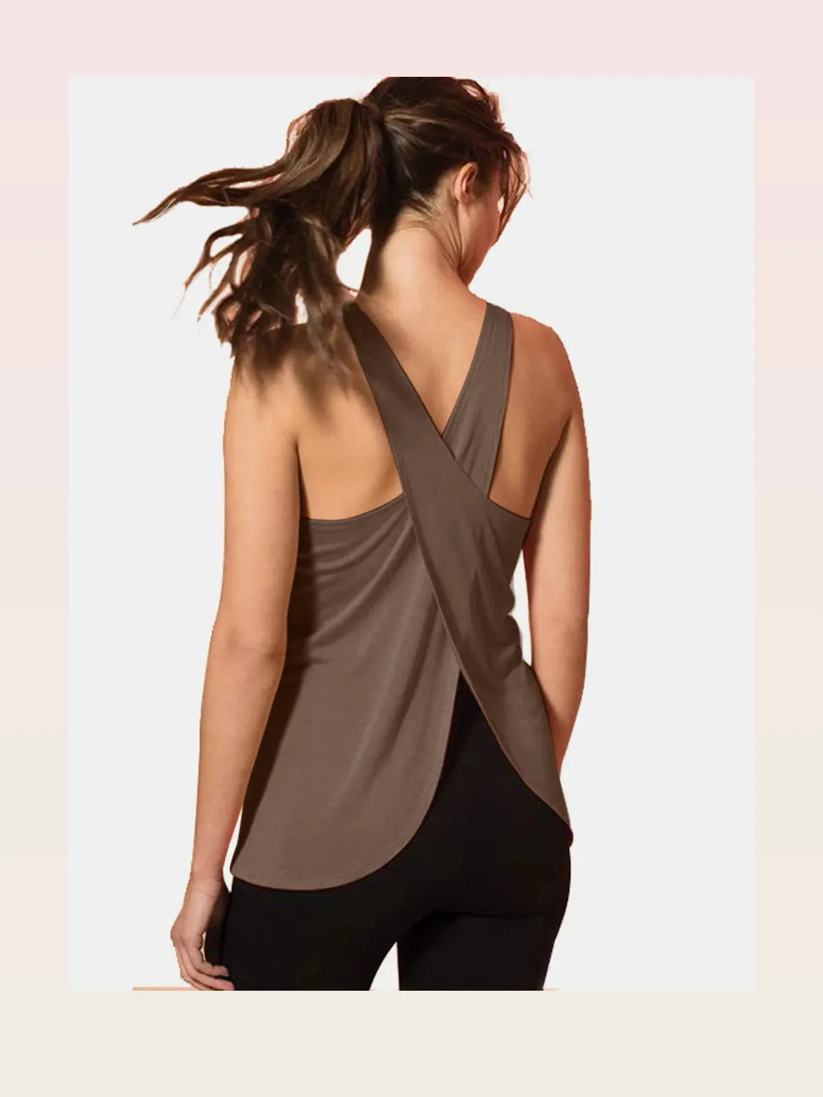 Women's Crisscross Scoop Neck Active Tank Top