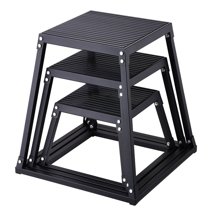 Plyometric Jump Boxes, 12/18/24 Inch Plyo Boxes for Home Gym Training & Conditioning Strength Training