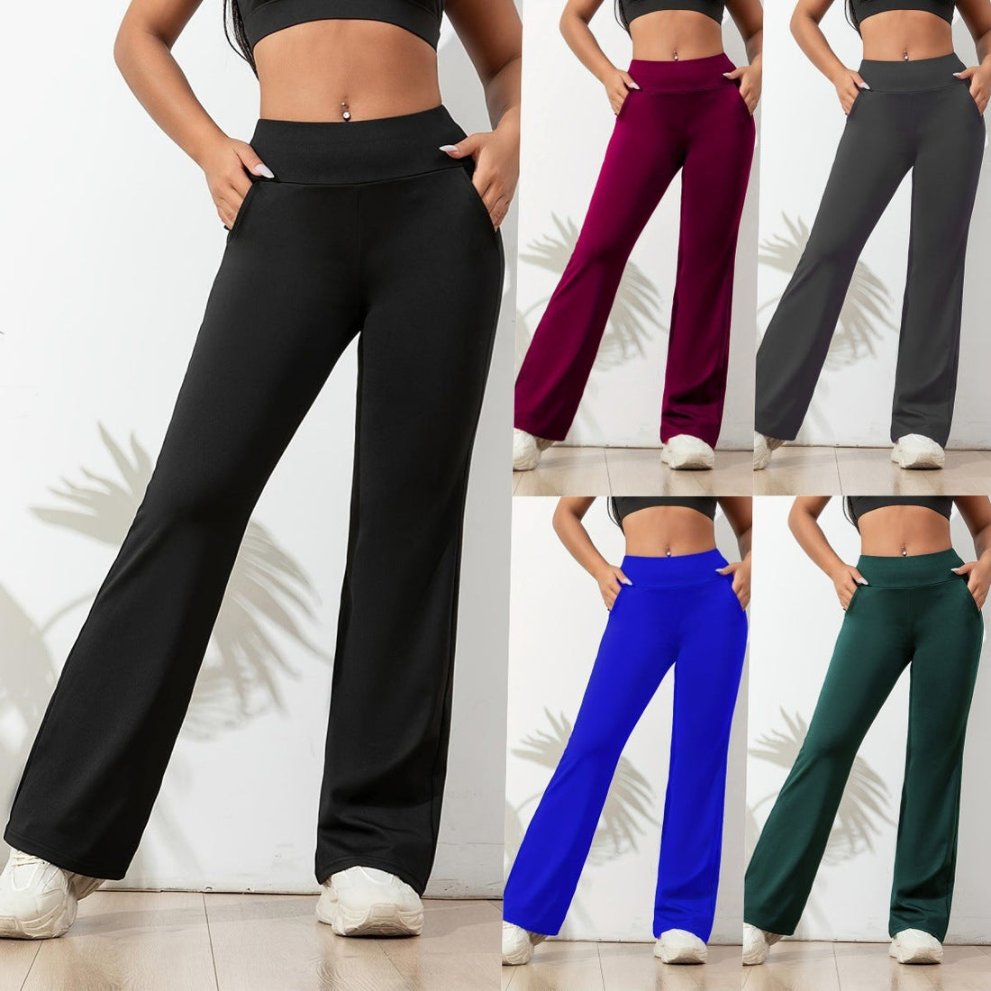 Women's Loose Leisure Sports Wide Leg Yoga Running Fitness Aerobics Pants