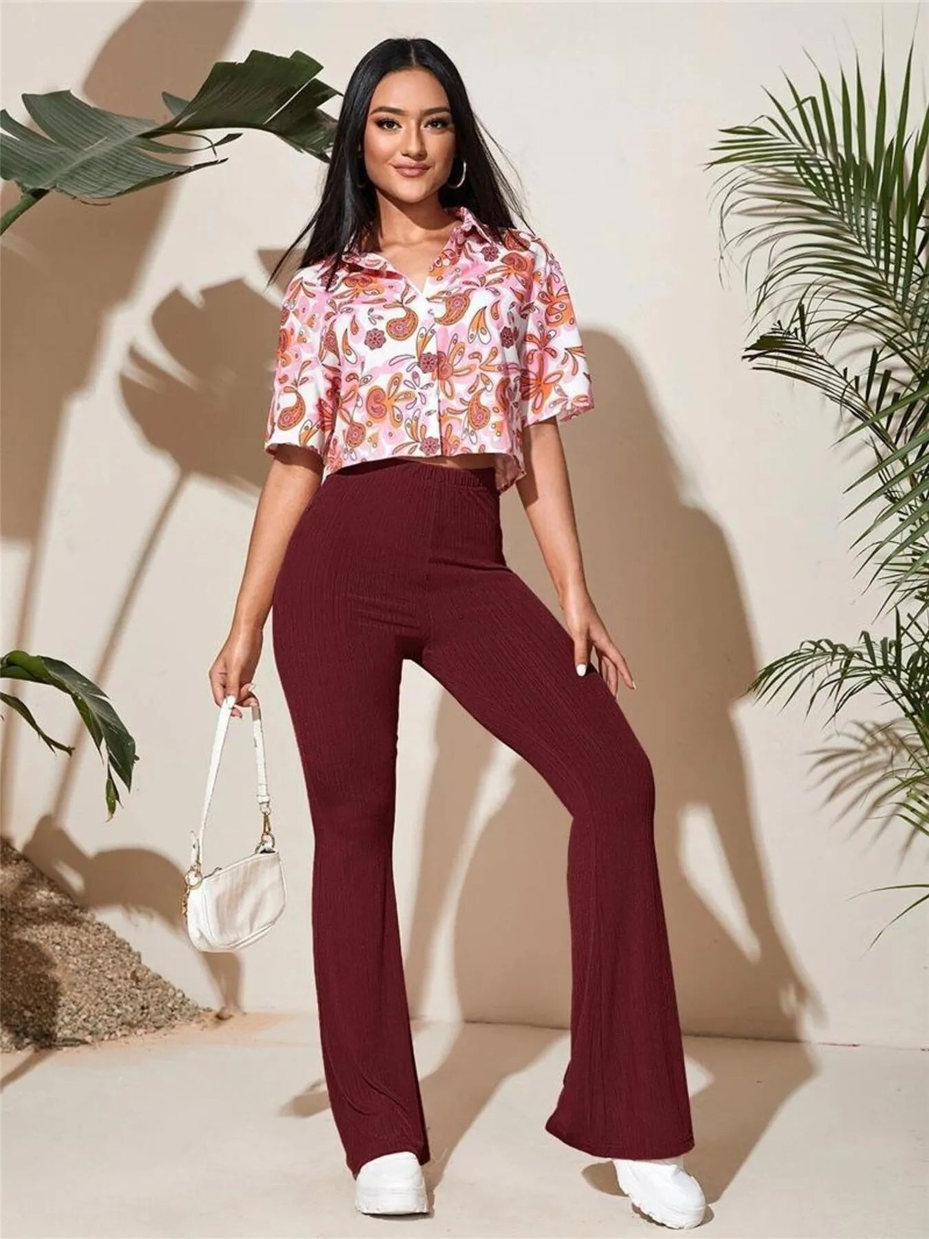 Women's Active High-Waist Flare Plus Size Leggings
