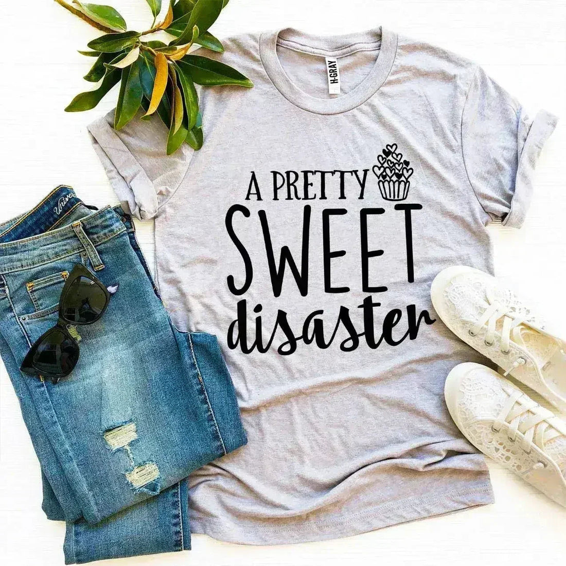 Women's-A Pretty Sweet Disaster Printed T-shirt | Premium Cotton | Bella Canvas