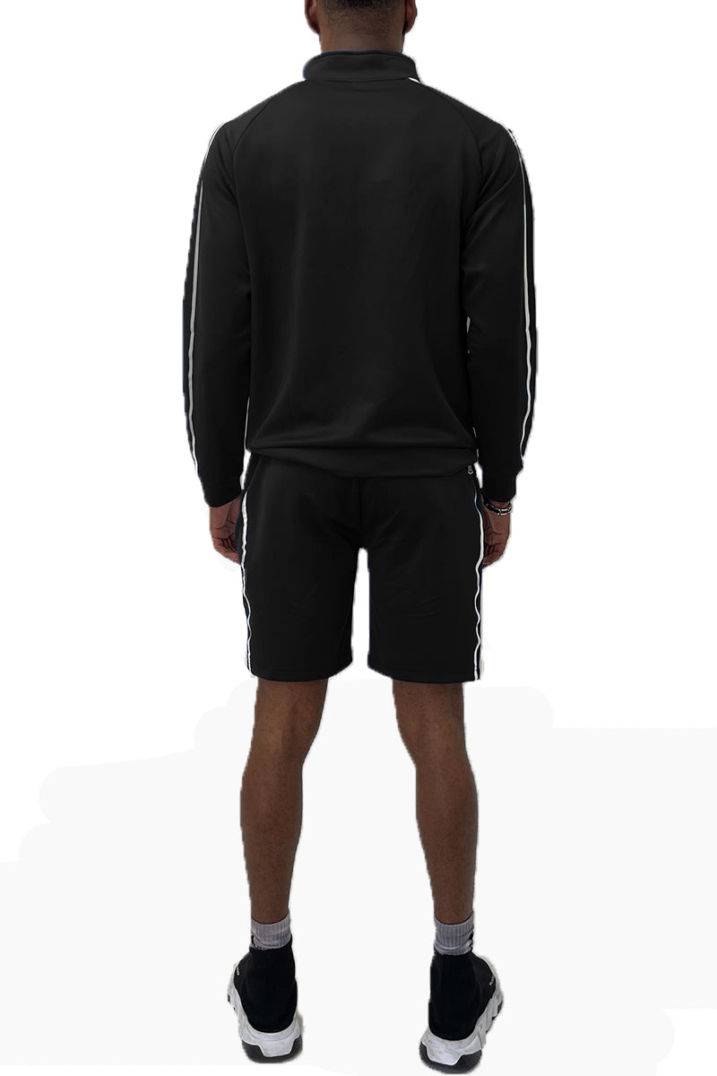Men's Jordan Track Jacket and Short Set-Black