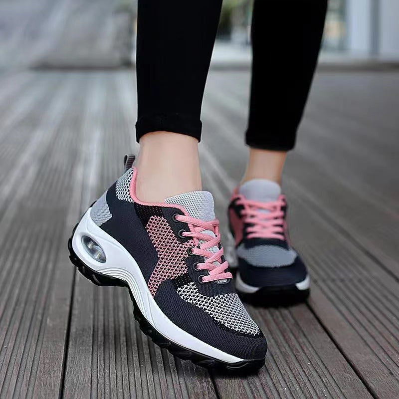 Women's Breathable Air-Cushioned Mesh Sneakers - Lightweight Athletic Walking Shoes