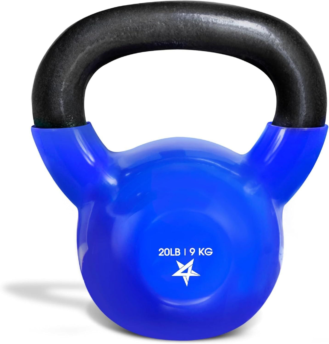 Kettlebell, 5-100 LB Vinyl Coated Cast Iron Strength Training Kettlebells for Home Fitness Equipment