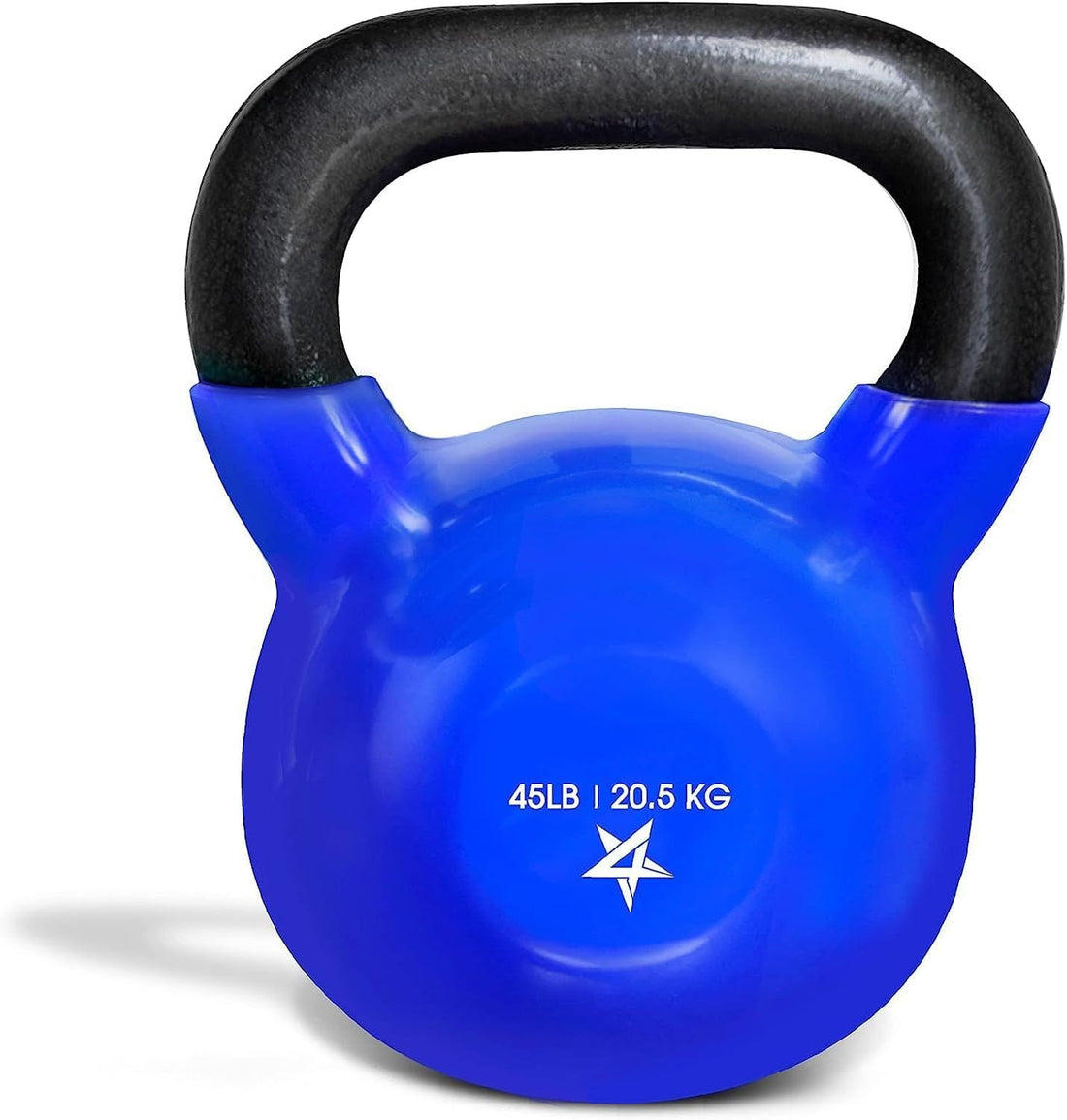 Kettlebell, 5-100 LB Vinyl Coated Cast Iron Strength Training Kettlebells for Home Fitness Equipment
