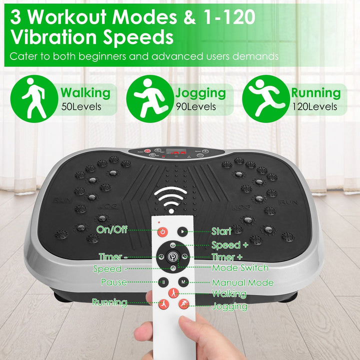 Vibration Platform Exercise Machine With Resistant Bands Workout Equipment