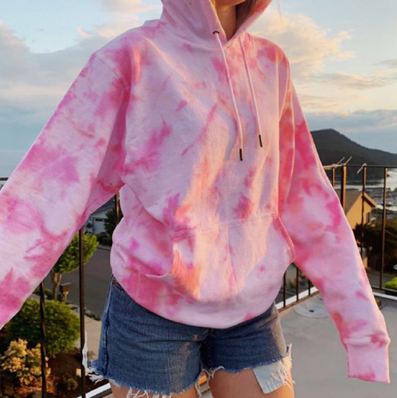 Women's Tie Dyed Printed Hoodie