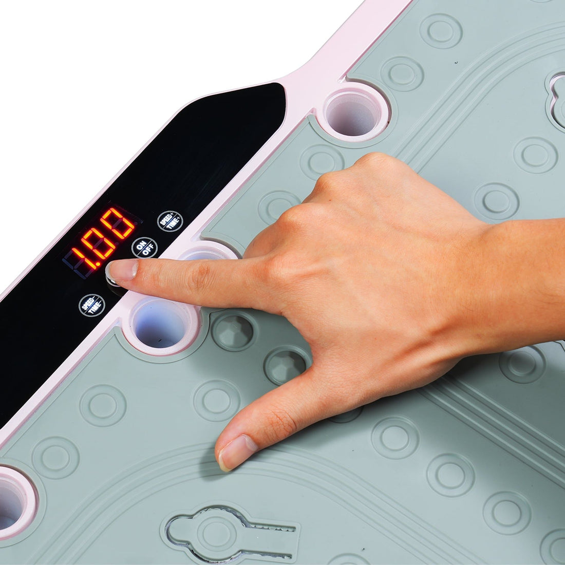 Vibration Plate Fitness Platform with handle Whole Body Exercise Machine with 120 Speed Levels, Fat Burning, and Weight Loss