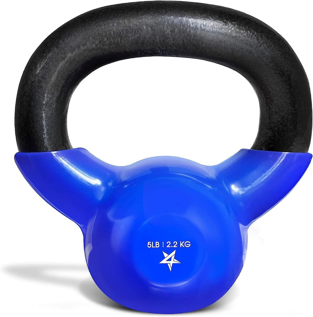 Kettlebell, 5-100 LB Vinyl Coated Cast Iron Strength Training Kettlebells for Home Fitness Equipment