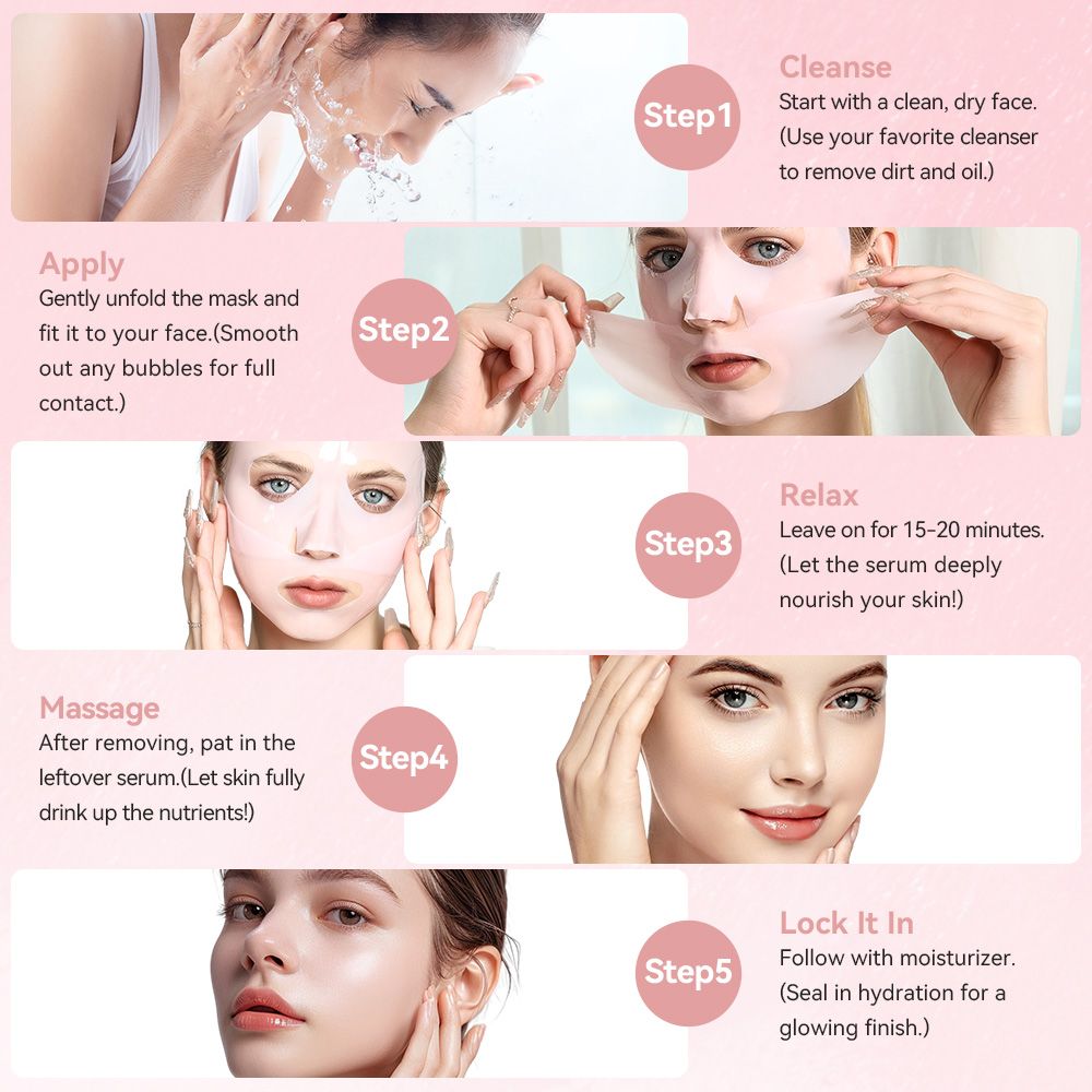 5 SHEETS/BOX Deep Collagen Anti Wrinkle Lifting Mask