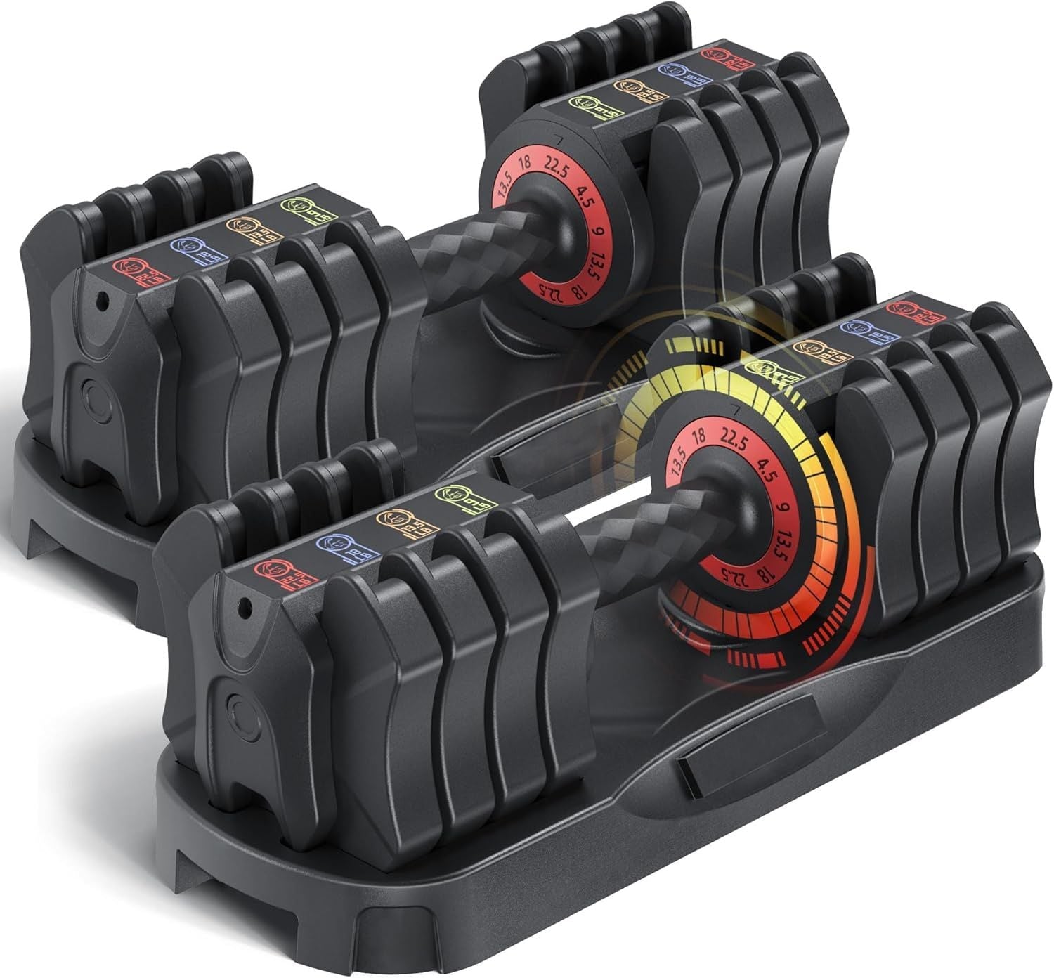 Adjustable Dumbbell of 22.5LB Set-5 in 1 Free Weights Dumbbells Set