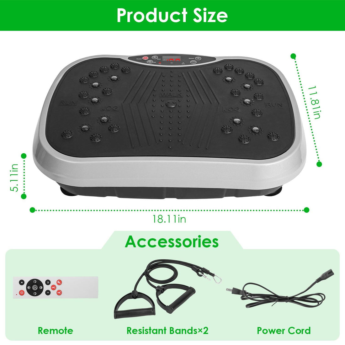 Vibration Platform Exercise Machine With Resistant Bands Workout Equipment