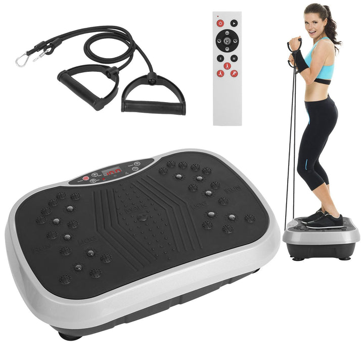 Vibration Platform Exercise Machine With Resistant Bands Workout Equipment