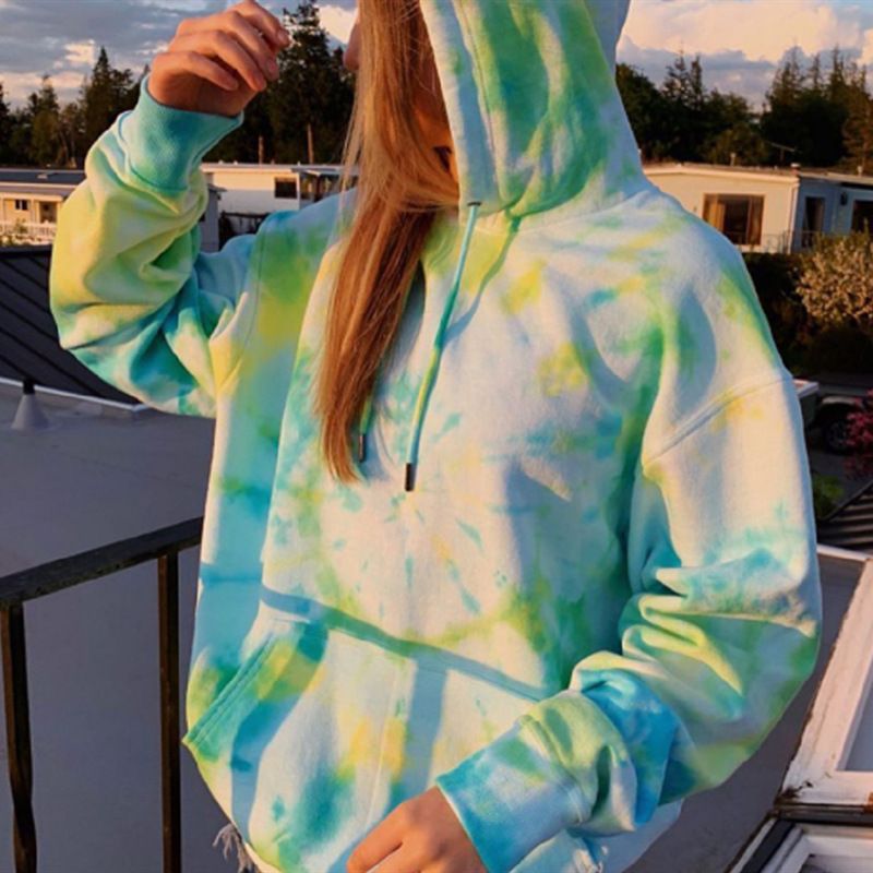 Women's Tie Dyed Printed Hoodie
