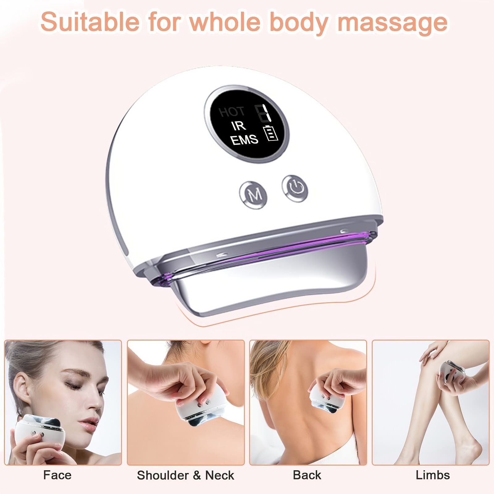 1pc Electric Gua Sha Facial Tools; Face Scraping Massager With 9 Modes