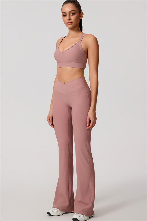Women's The Daze Sports Bra Flared Leggings 2-Piece Set