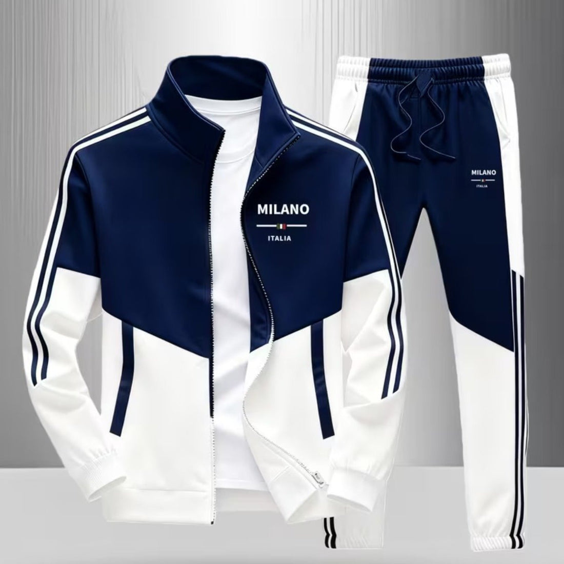 Milano Italia Men's Track Jacket Pants Set