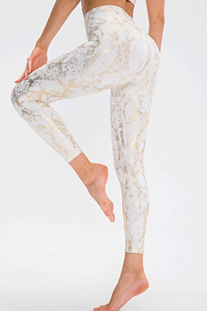 Women's Slim Fit Animal Print Sports Leggings