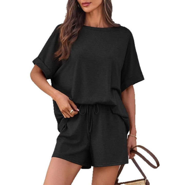Women's Oversized T-Shirt & Drawstring Shorts Set – Ultimate Casual Comfort