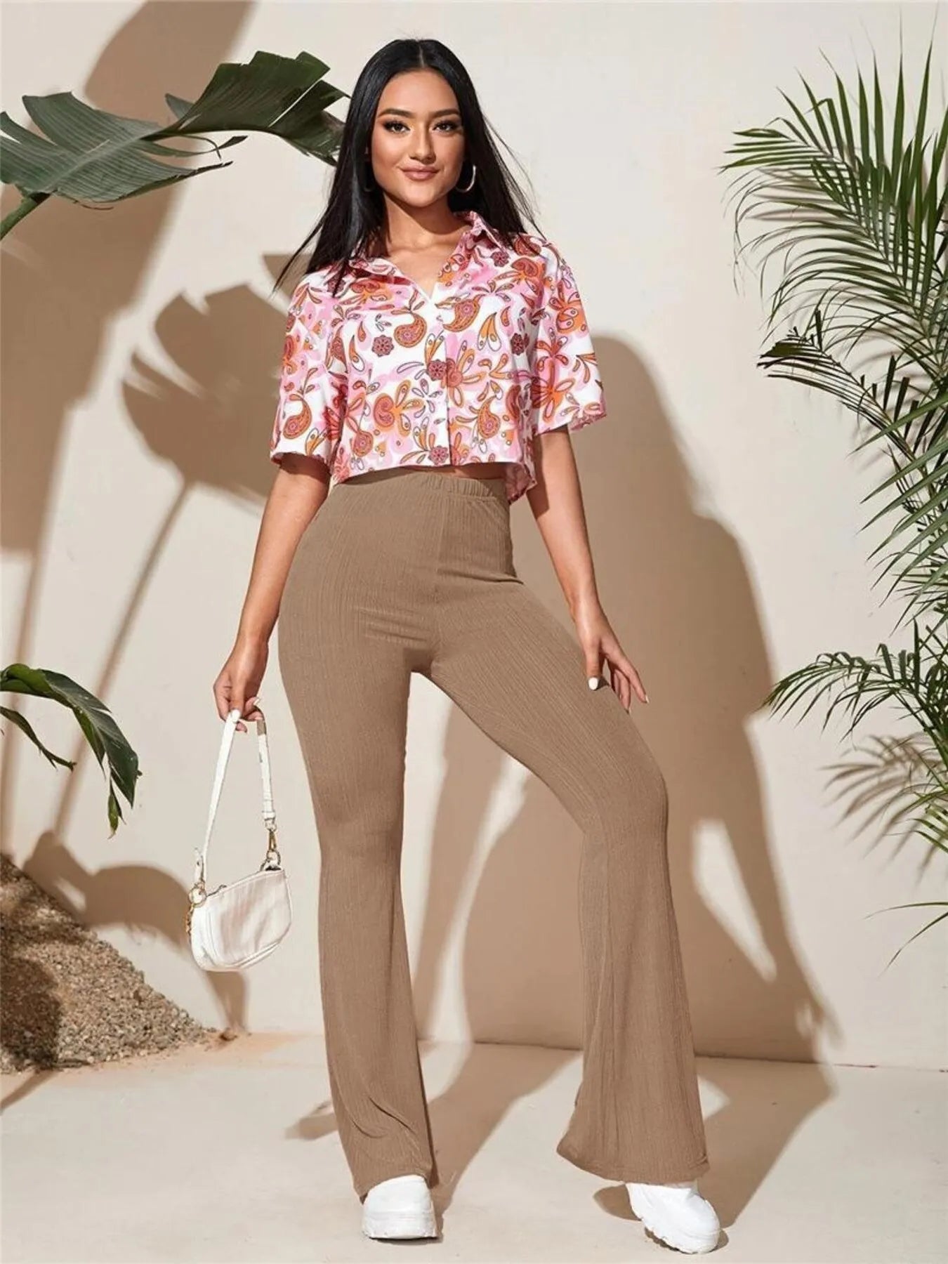 Women's Active High-Waist Flare Plus Size Leggings