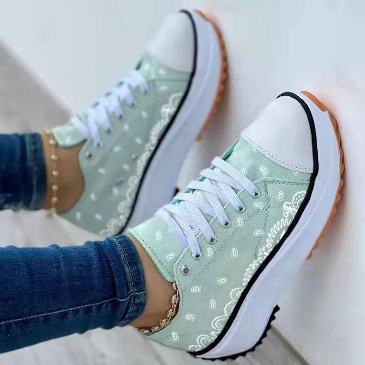 Women's Printed Fashion Wedge Spring Casual Sneakers