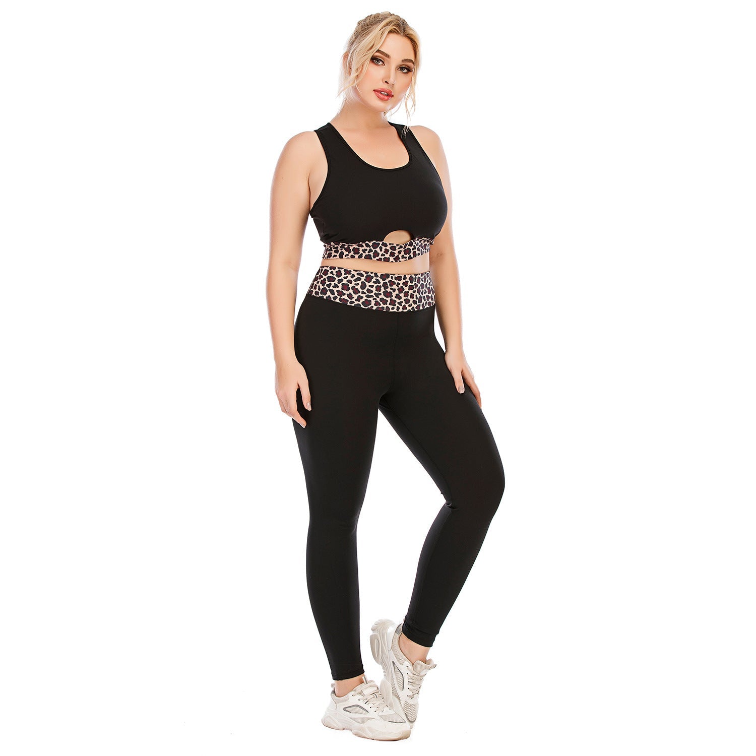 Women's Plus Size Sports Bra Yoga Workout Suits