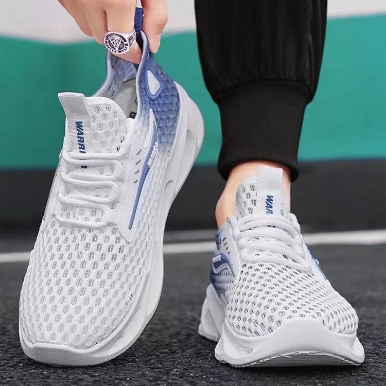 Men's Mesh Hollow-Sole Lace-up Sneakers