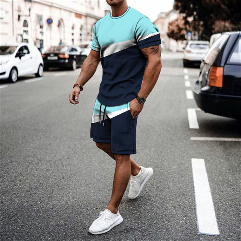 Men's Digital Color Printed Casual Loose Shorts