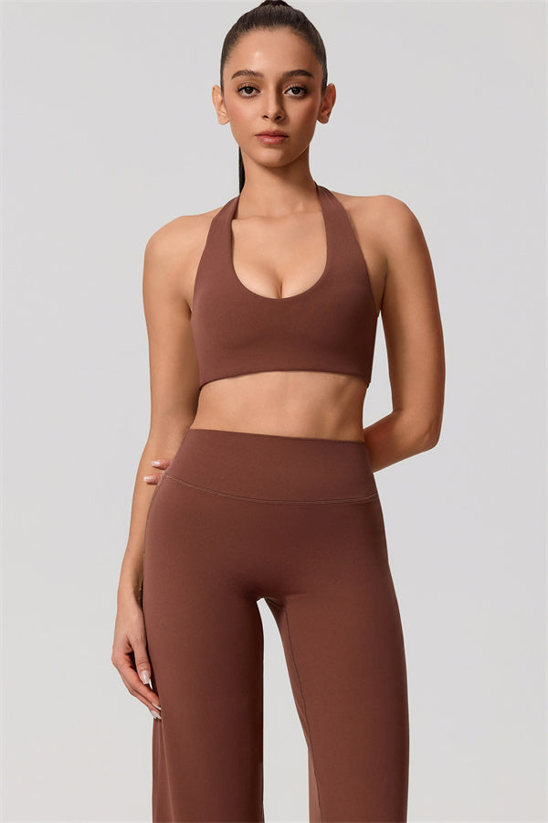 The Nestle Women's Sports Bra Straight Leg Pants 2-Piece Set