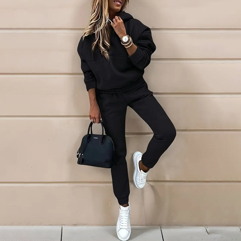 Women's Two Piece Hooded Sweatshirt Set