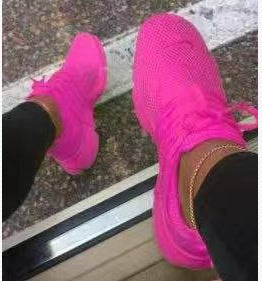 Women's Thick-Soled Fly-Woven Mesh Breathable Sneakers