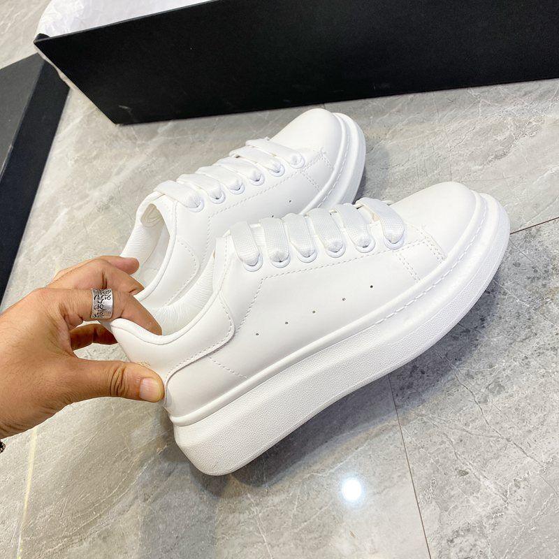 Men's Casual White Platform Sneakers