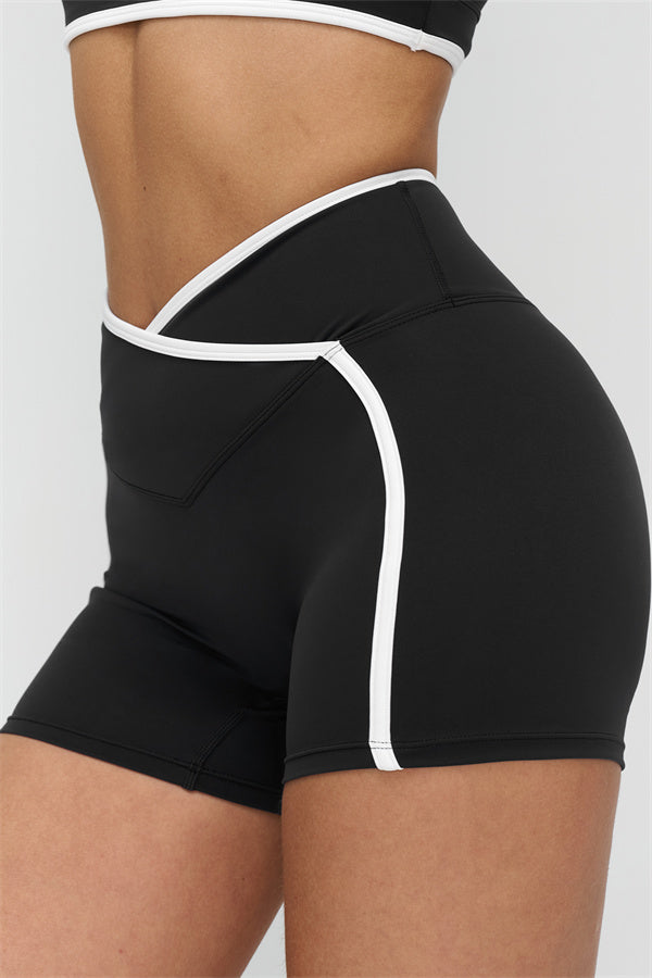 Women's "The Crave" Contrast Sports Bra Shorts 2-Piece Set
