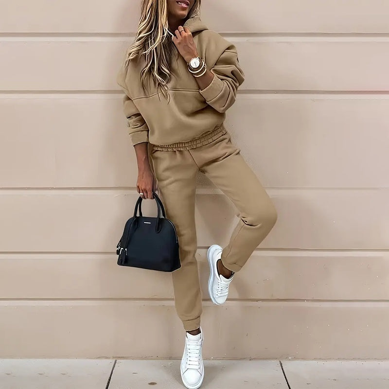 Women's Two Piece Hooded Sweatshirt Set