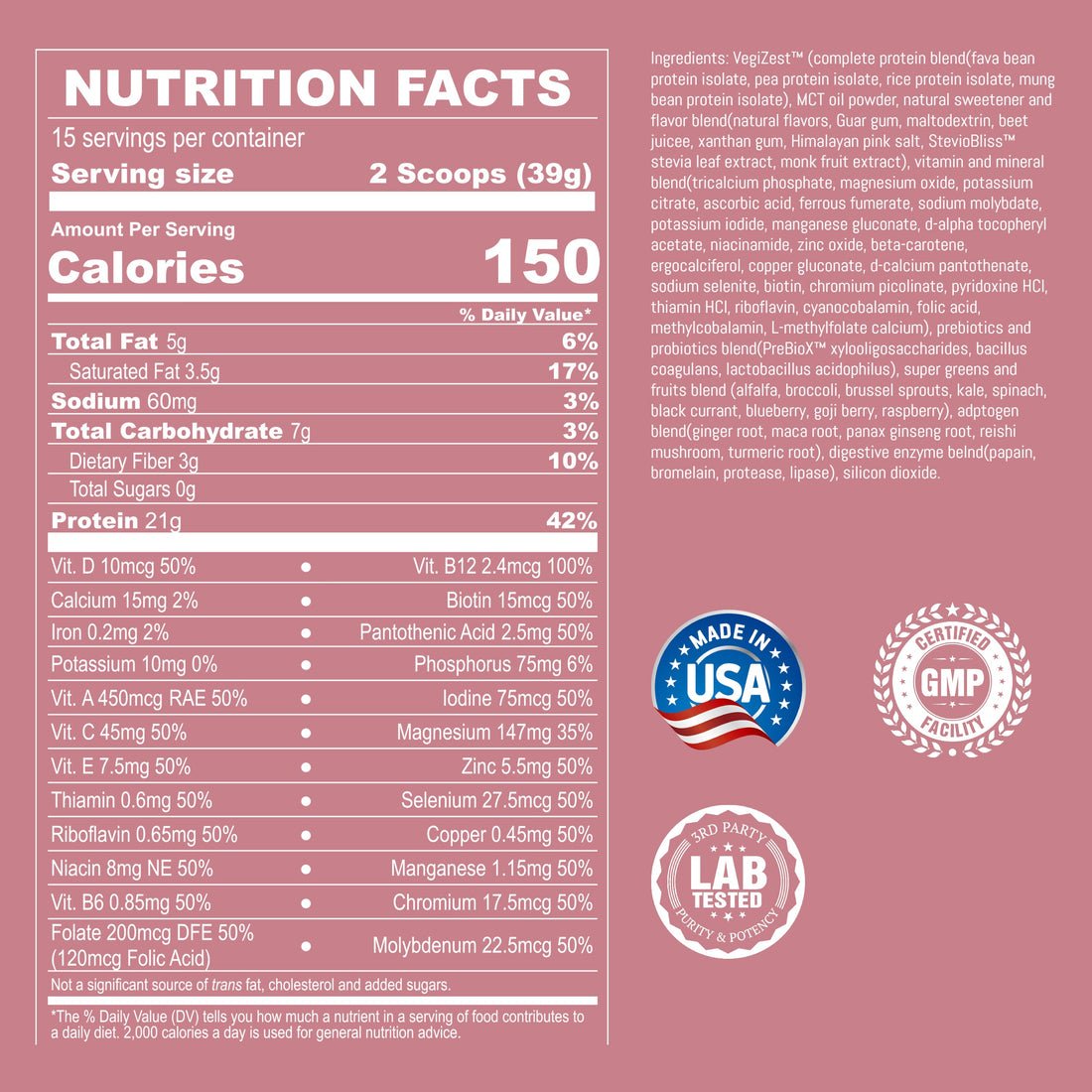 UpNourish Plant Based meal replacement