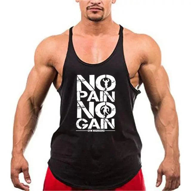 Men's Fashion Bodybuilding Cotton Gym Sleeveless Shirt