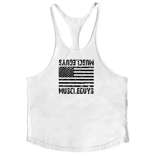 Men's Fashion Bodybuilding Cotton Gym Sleeveless Shirt