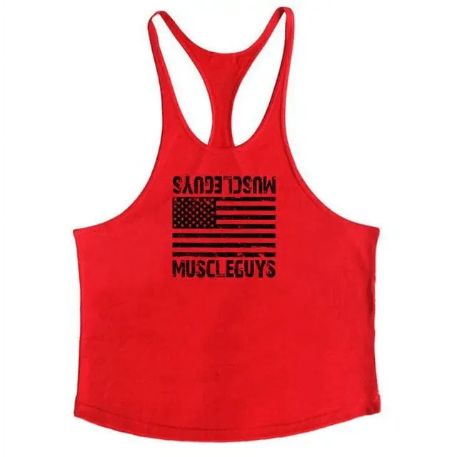 Men's Fashion Bodybuilding Cotton Gym Sleeveless Shirt
