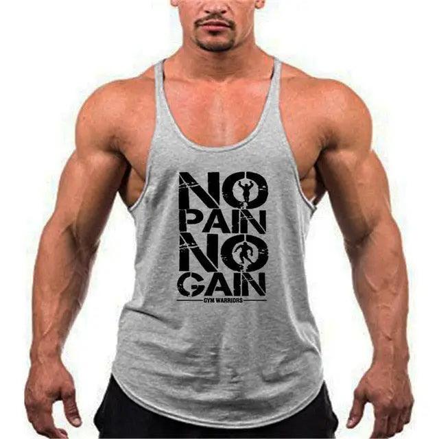 Men's Fashion Bodybuilding Cotton Gym Sleeveless Shirt