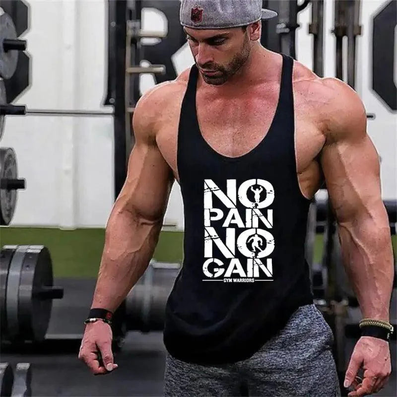Men's Fashion Bodybuilding Cotton Gym Sleeveless Shirt