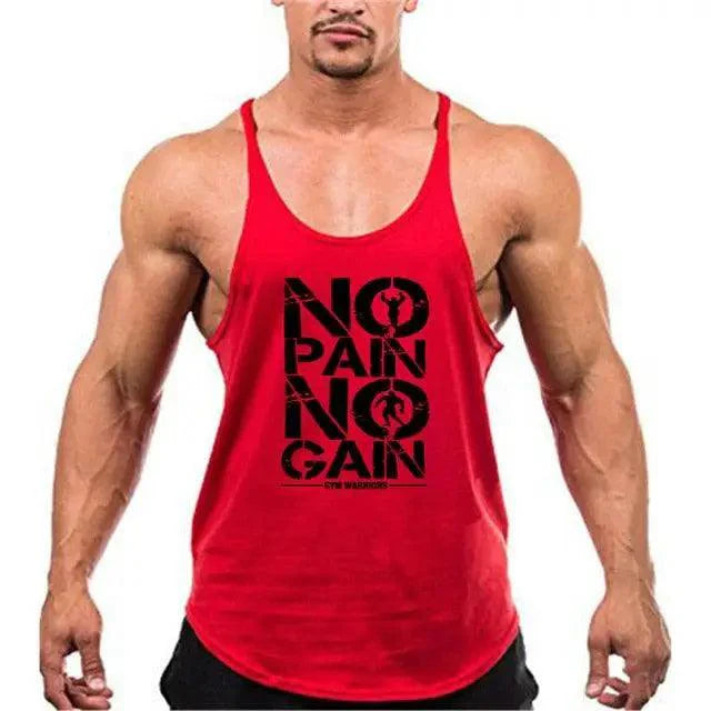 Men's Fashion Bodybuilding Cotton Gym Sleeveless Shirt