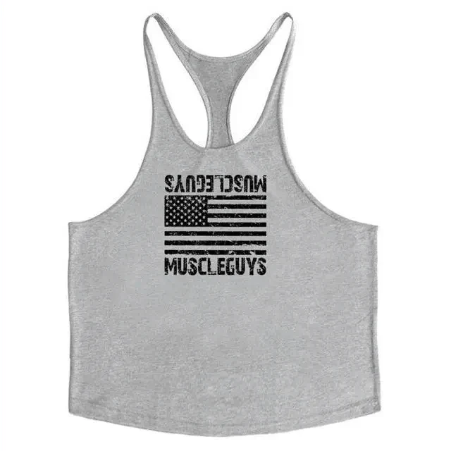 Men's Fashion Bodybuilding Cotton Gym Sleeveless Shirt