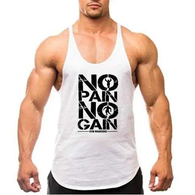 Men's Fashion Bodybuilding Cotton Gym Sleeveless Shirt