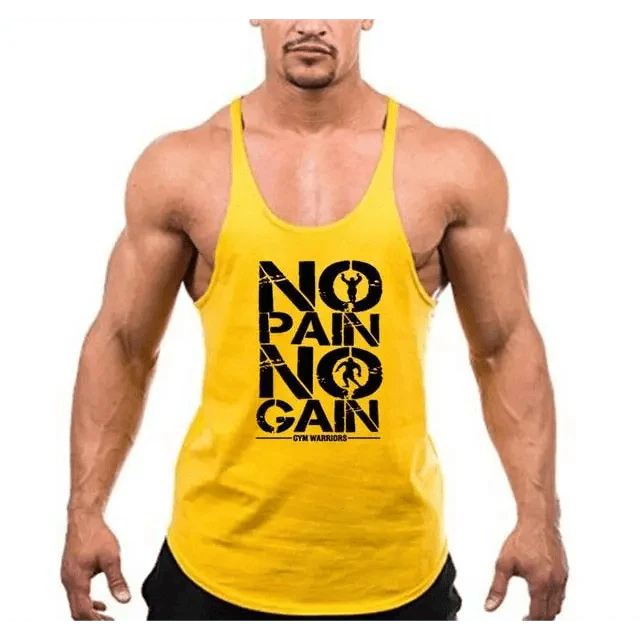 Men's Fashion Bodybuilding Cotton Gym Sleeveless Shirt