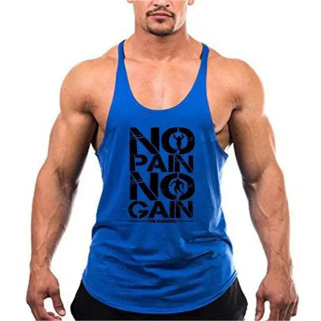 Men's Fashion Bodybuilding Cotton Gym Sleeveless Shirt