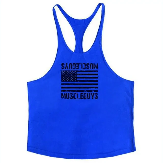 Men's Fashion Bodybuilding Cotton Gym Sleeveless Shirt