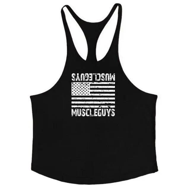 Men's Fashion Bodybuilding Cotton Gym Sleeveless Shirt