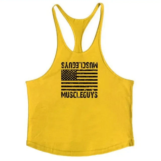 Men's Fashion Bodybuilding Cotton Gym Sleeveless Shirt