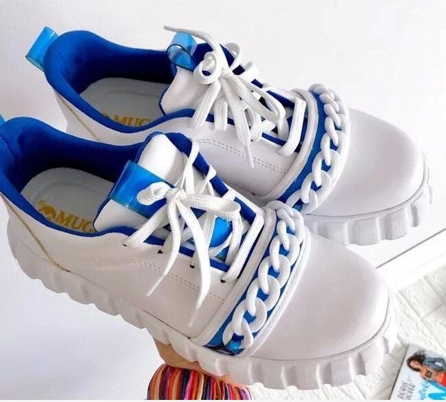 New Women's Purple Lightweight Comfortable Vulcanize Platform Sneakers